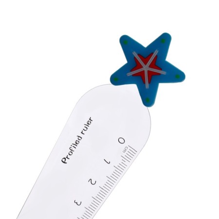Line 12 cm "star", plastic, mix-2