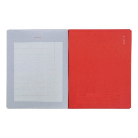 Subject notebook monocolor.element, 48 sheets in the Chemistry Cage, covered cardboard, lamination of software touch, selective varnish, offset block 70 g/m2-5