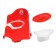 Children's anti -slip “comfort” pot with a lid, a removable bowl, red color