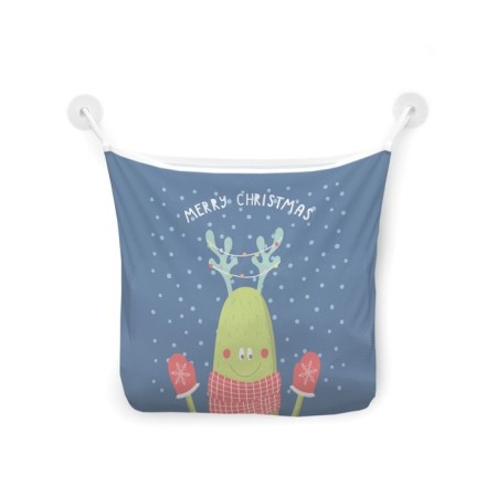 Organizer in a bath on suction cups "Christmas mood", for storing toys and trifles, size 33x39 cm-2