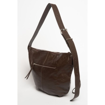 Sobo bag female, genuine leather, ludor brown, 40x1x35 cm-3