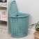 A corner underwear basket with a lid "Moletta", 45 l, 40 × 51 × 53 cm, turquoise color