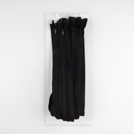 Lightning "Spiral", No. 7, connective, castle machine, 60 cm, black color No. 322-2