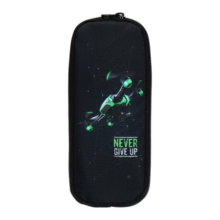 Penal soft, 2 compartments, voluminous, 90 x 220 x 40 mm, Stavia "drone" black/green 86242