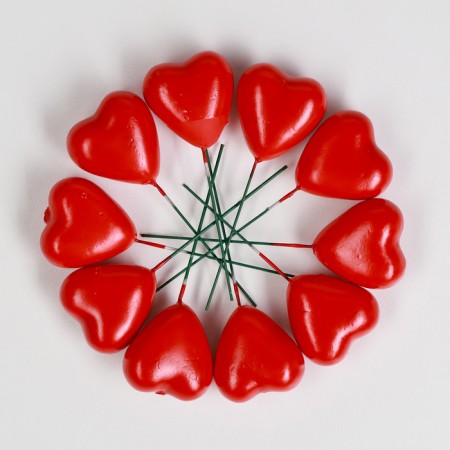 STETER "Heart" red, 3.5x3.5x2cm / set 10pcs-3