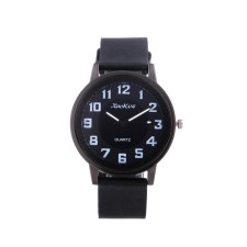 Men's wristwall-quartz clock, silicone strap, d-4.5 cm