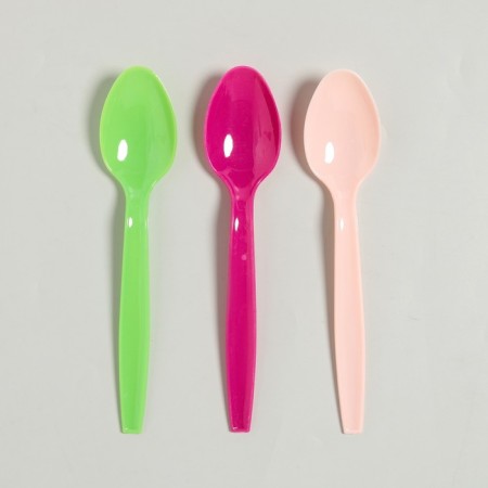 Tablespoons plastic, 6 pcs., Mix colors