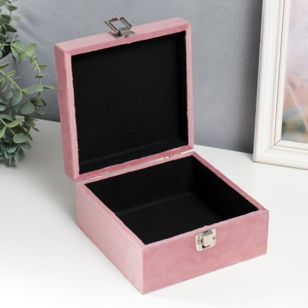 Casket tree "Lama in flowers" velvet pink 10x16x16 cm-2