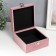 Casket tree "Lama in flowers" velvet pink 10x16x16 cm