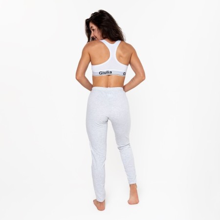 Female leggings elongated, color SV-gray melange, size 58-2