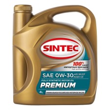 Motor oil Sintec 0/30 API SP/CF, Acea C3, premium, synthetic, 4 liters