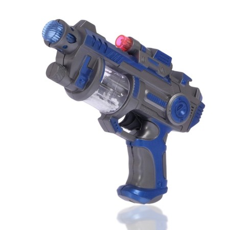 Pistol "Disintegrator", light and sound effects, works from batteries, MIX color-1