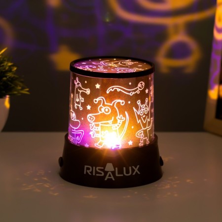 Night-designer "Alien" LED USB/from Black batteries 10.8x10.8x11.5 cm Risalux-5