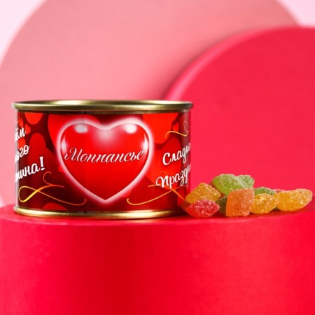 Monpensier in the heart, Caramel Lollice in a tin can, 140 g