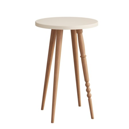 Journal table "Erica", 400 × 400 × 623 mm, ivory color