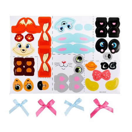 Stickers for decorating eggs "Cute animals"-1