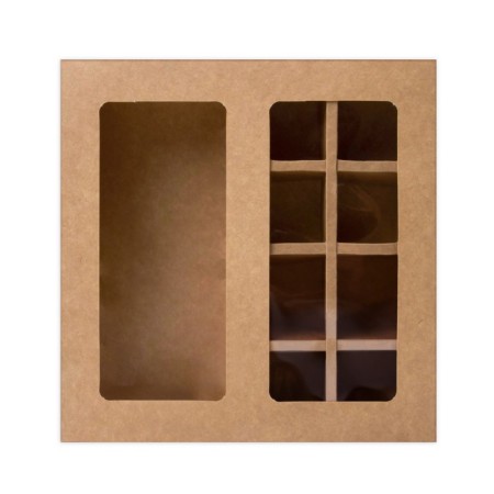 Folding box under 8 sweets + chocolate, craft, 17.7 x 17.8 x 3.8 cm-3