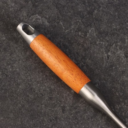 Hook for meat is universal double, 62cm, with a wooden handle-5