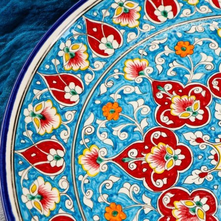 Largan Rishtan ceramics "Flowers", 39 cm, blue-5