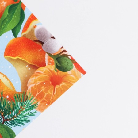 Paper Glossy “Mandarins”, 70 x 100 cm, New Year-3