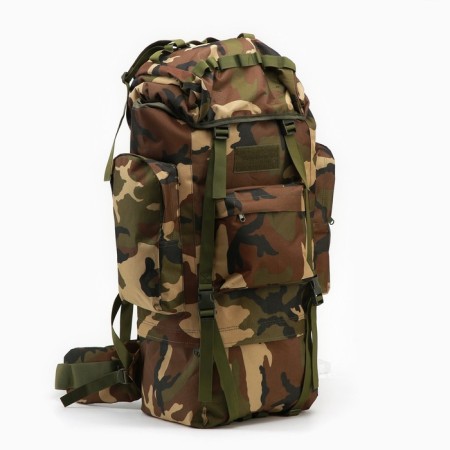 Tourist backpack "Adventure" male, 65l, camouflage Woodland