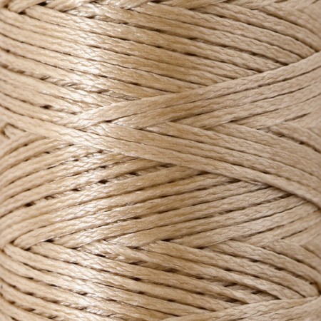 The threads are waxed, flat, 150d/16, 0.8 mm, 50 ± 2 m, beige color