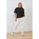 Female trousers, size 68, white color
