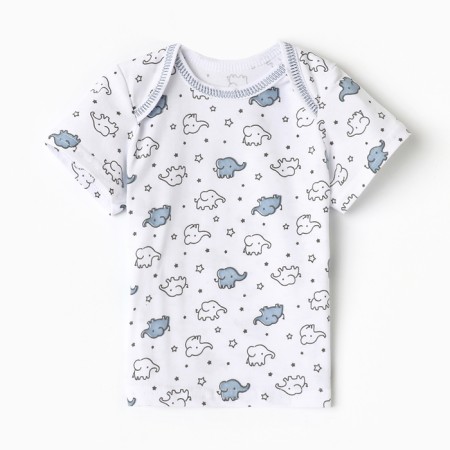 Children's T -shirt, white color/elephants, height 74