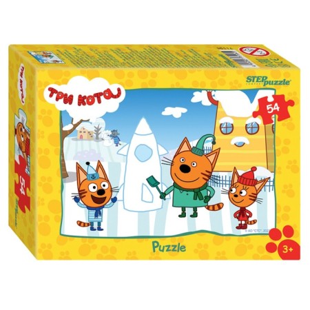 Puzzle "Three cats - 1", mix, 54 elements