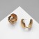 Earrings Metal "Chord" oval, waves, color gold