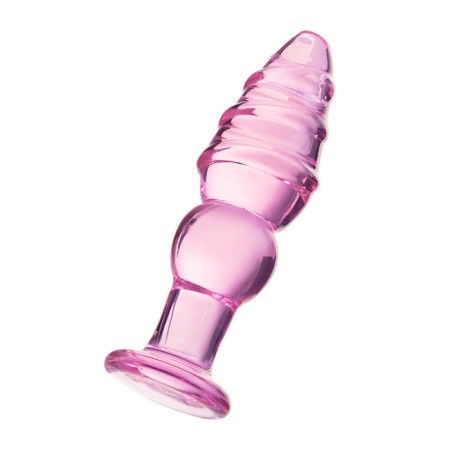 Anal sleeve Sexus Glass, Glass, Pink, 13.5 cm, D = 4 cm
