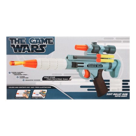 Pistol "Space gun", shoots with soft bullets, with targets-10