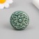 Handle for the casket ceramics, metal "flower" green 3.4x3.4x3.4 cm