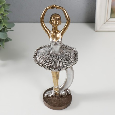 Polystone souvenir "Little ballerina in a silver pack, with a month" 7.9x7x19 cm-4