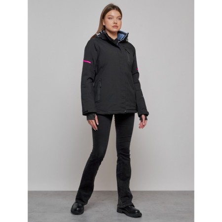 Ski jacket female, size 46, black color-12
