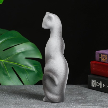 Figure "Cat Bagira Tilted" gray/black 4x5x20cm-6