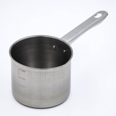 Bucket, 650 ml, d = 12 cm, stainless steel, with a measured scale, metal handle