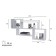 Hinged light shelf, 1150x622x186, white/white
