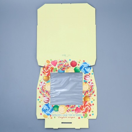Confectionery packaging, a box with lamination of "sweet life", 20 x 20 x 4 cm-4