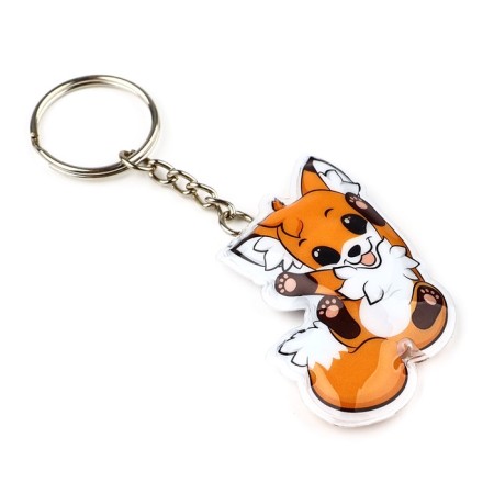 Keychain for keys with a fox flashlight, 4.9 x 10 cm-1