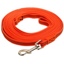Kaponnoye zonik leash with latex thread, 5 m x 1.5 cm, orange