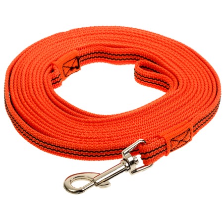 Kaponnoye zonik leash with latex thread, 5 m x 1.5 cm, orange