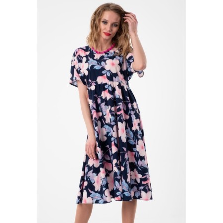 Female dress, size 44, blue color-3