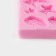 Mold Dolyana "Leaflets", silicone, 9 × 7.2 cm, pink color