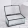 Organizer for storage "Ribbed", 1 section, with a lid, glass, with a mirror base, 14.5 × 8.5 cm, the color is transparent/black