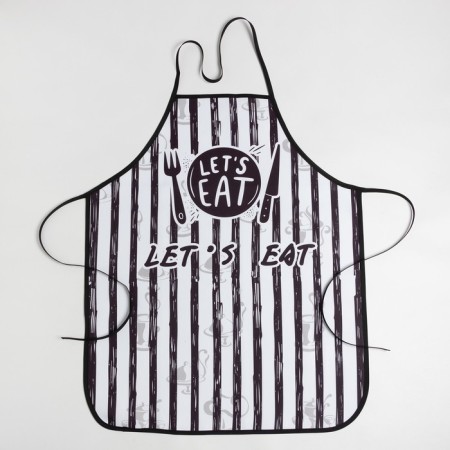 Kitchen set 3 objects of the “EAT” Delivery 17x17 cm, mittens 25x16 cm, apron 60x80 cm, 100% p/e-1