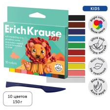 Plasticine is soft 10 colors, 150 g, Erichkrause 