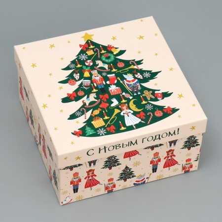 A set of New Year's gift boxes 10 in 1 "Nutcracker", 10 x 10 x 6 - 28 x 28 x 15 cm, New Year-13