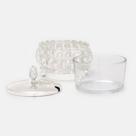 Metal Sugar "openwork" with a spoon, 200 ml, 10 × 10 cm-2
