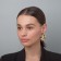 Earrings Metal "Atmosphere" pebbles, color gold